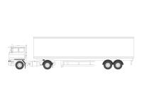 SP184A Oxford Diecast DAF 3300 Short Van Trailer White